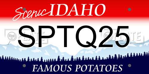 SPTQ25 Idaho License Plate