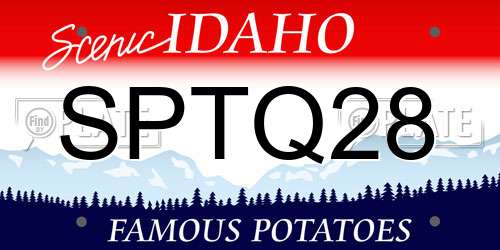 SPTQ28 Idaho License Plate