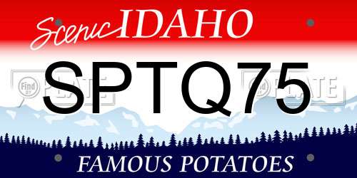 SPTQ75 Idaho License Plate