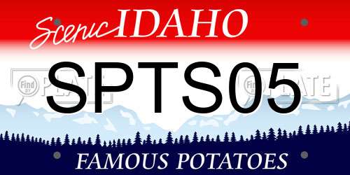 SPTS05 Idaho License Plate
