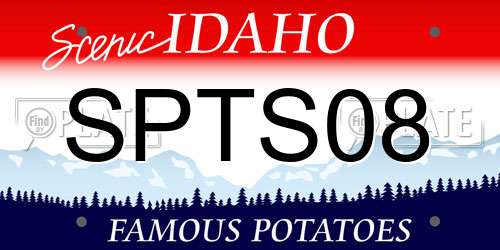 SPTS08 Idaho License Plate