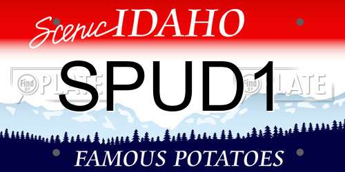 SPUD1 Idaho License Plate