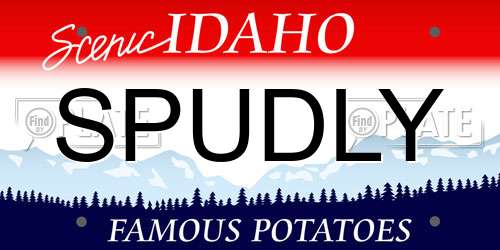 SPUDLY Idaho License Plate