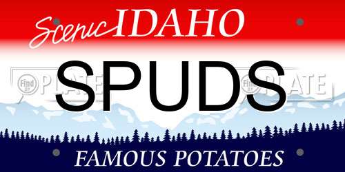 SPUDS Idaho License Plate