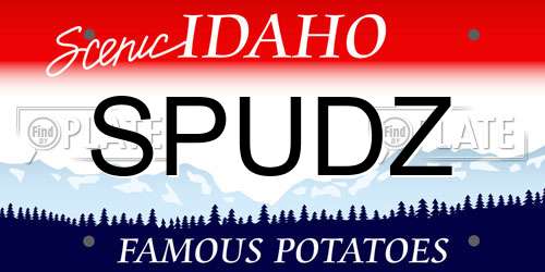 SPUDZ Idaho License Plate