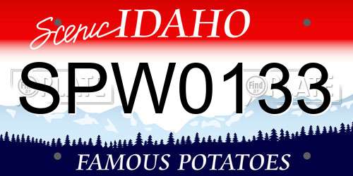 SPW0133 Idaho License Plate