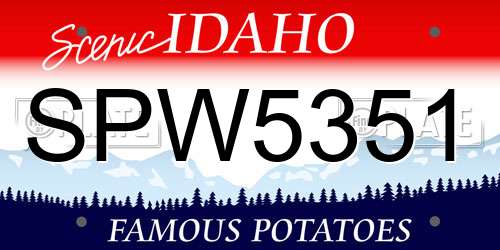SPW5351 Idaho License Plate