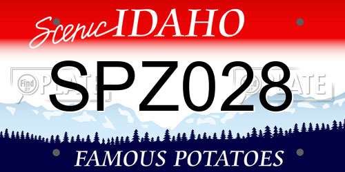 SPZ028 Idaho License Plate