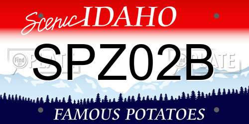 SPZ02B Idaho License Plate
