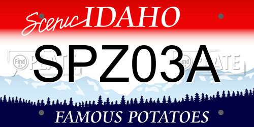 SPZ03A Idaho License Plate