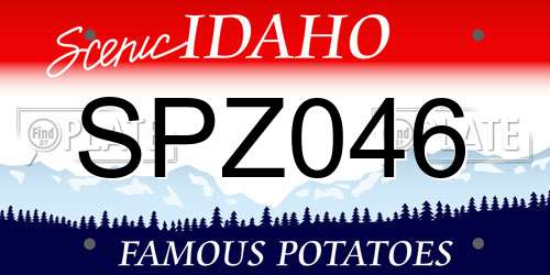 SPZ046 Idaho License Plate