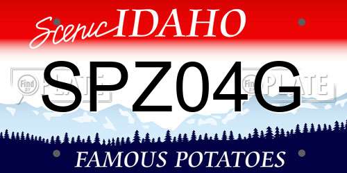 SPZ04G Idaho License Plate