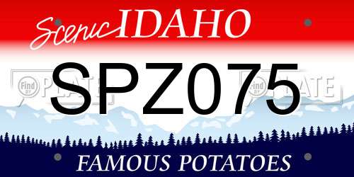 SPZ075 Idaho License Plate