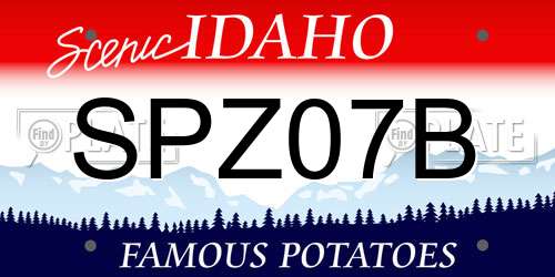 SPZ07B Idaho License Plate