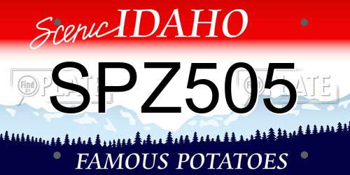 SPZ505 Idaho License Plate
