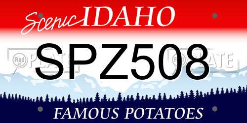 SPZ508 Idaho License Plate