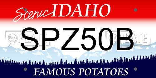 SPZ50B Idaho License Plate