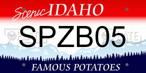 SPZB05 Idaho License Plate