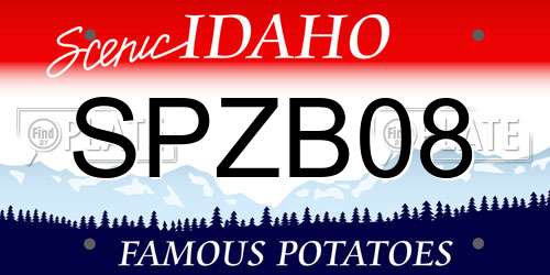 SPZB08 Idaho License Plate