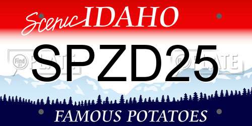 SPZD25 Idaho License Plate