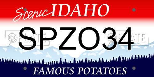 SPZO34 Idaho License Plate