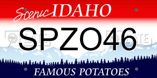 SPZO46 Idaho License Plate