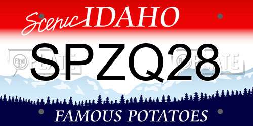 SPZQ28 Idaho License Plate