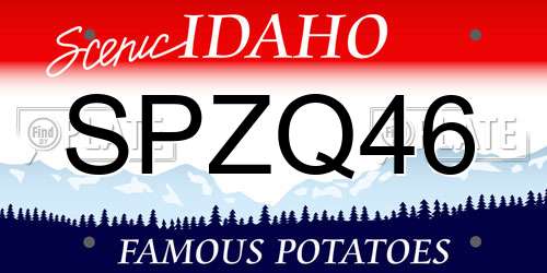 SPZQ46 Idaho License Plate