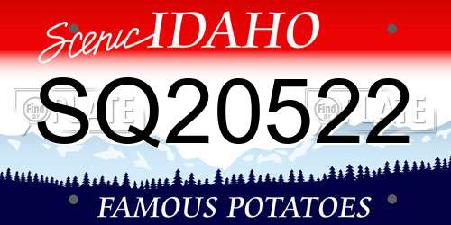 SQ20522 Idaho License Plate