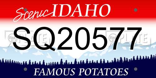 SQ20577 Idaho License Plate