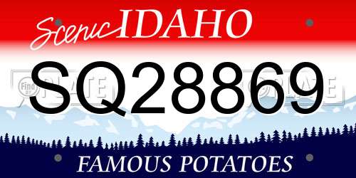SQ28869 Idaho License Plate