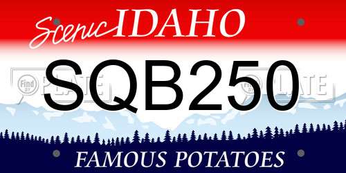 SQB250 Idaho License Plate