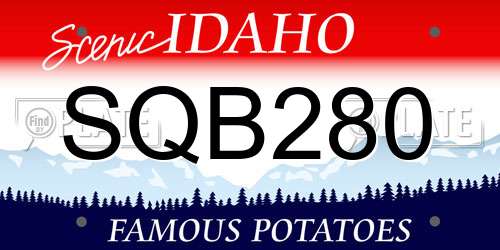 SQB280 Idaho License Plate