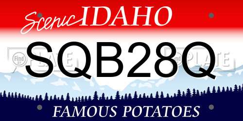 SQB28Q Idaho License Plate