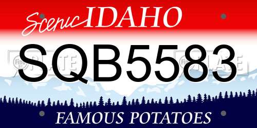 SQB5583 Idaho License Plate