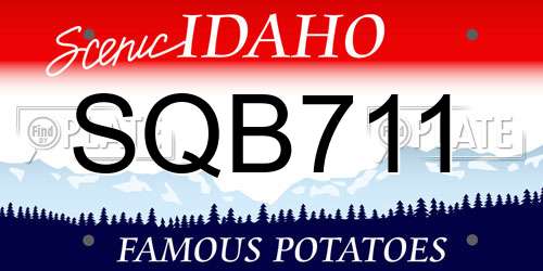 SQB711 Idaho License Plate