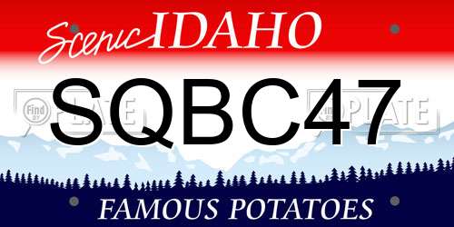 SQBC47 Idaho License Plate