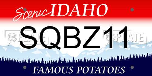 SQBZ11 Idaho License Plate