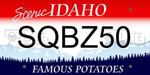 SQBZ50 Idaho License Plate