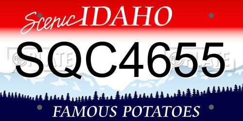 SQC4655 Idaho License Plate
