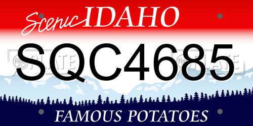 SQC4685 Idaho License Plate