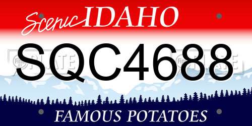 SQC4688 Idaho License Plate