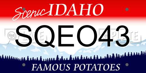 SQEO43 Idaho License Plate