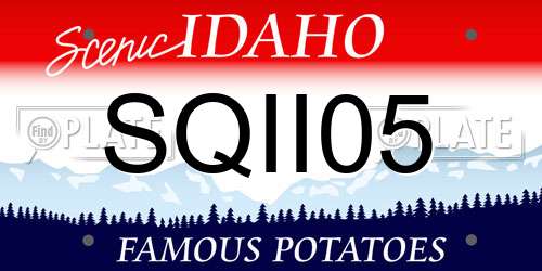 SQII05 Idaho License Plate
