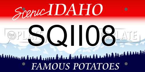 SQII08 Idaho License Plate