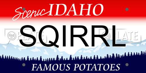 SQIRRL Idaho License Plate