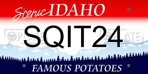 SQIT24 Idaho License Plate
