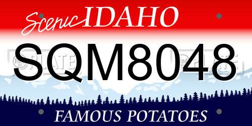 SQM8048 Idaho License Plate