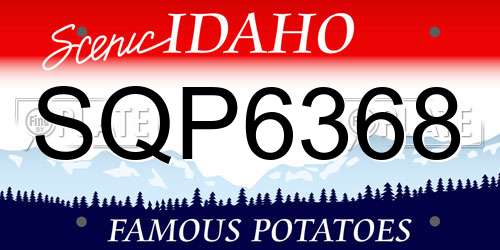 SQP6368 Idaho License Plate