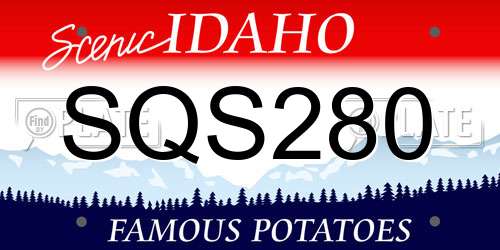 SQS280 Idaho License Plate